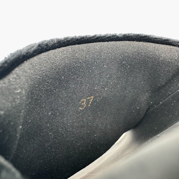 Christian Louboutin 'Navy Pool' Slide Sandals Size 37 US 7 Black Velvet Logo 33 - Picture 12 of 12